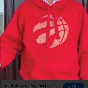 Nike NBA Toronto Raptors Essential Fleece Pullover Hoodie L red